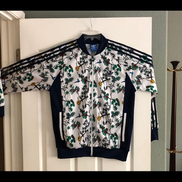 mens floral track jacket